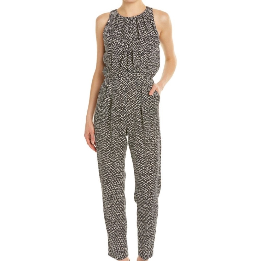 MAX MARA Max Mara Jumpsuit' In Black/white Size XS Sleeveless Fitted Back Zip